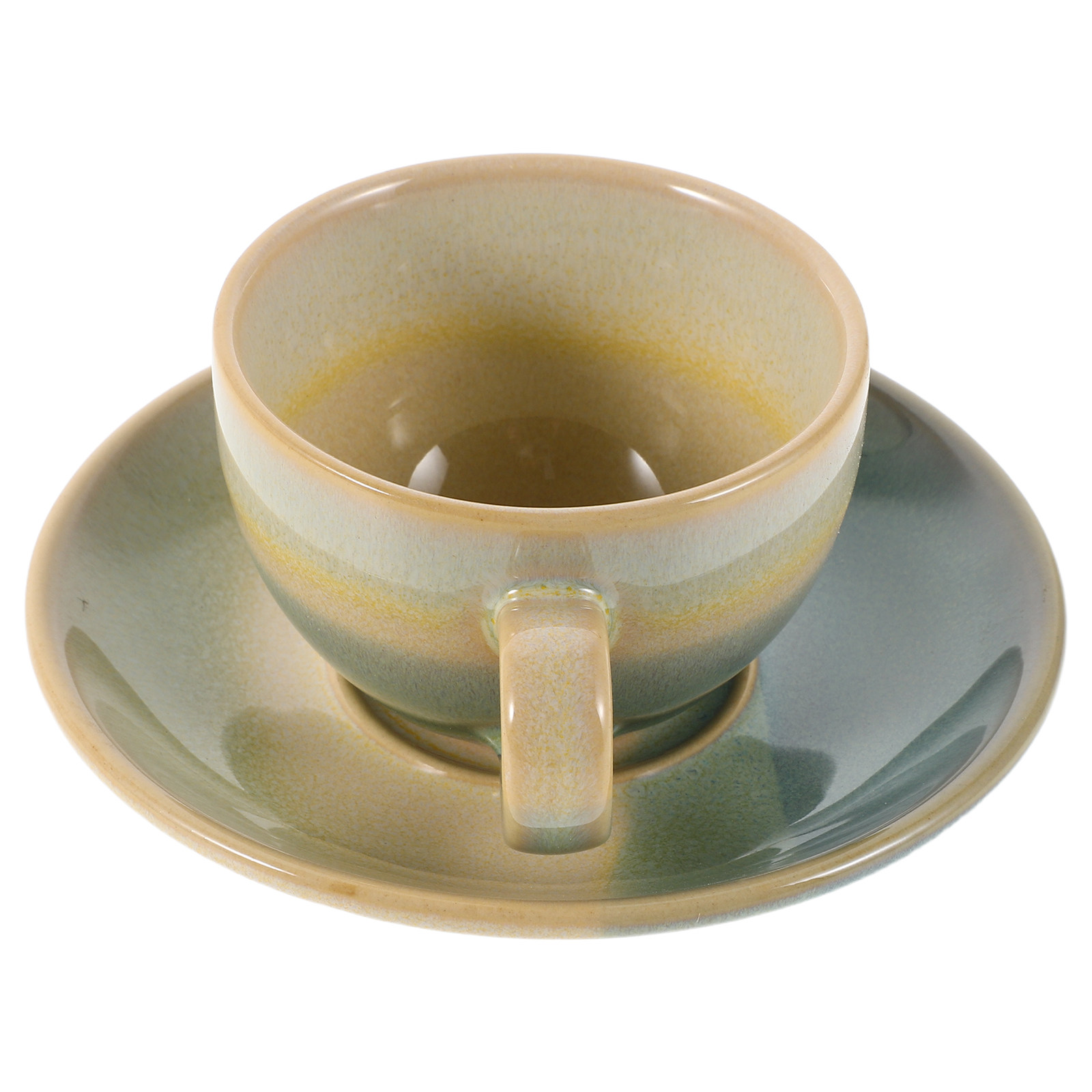 Espresso Cup Saucer - 1Set Ceramic Coffee Cup Saucer Vintage