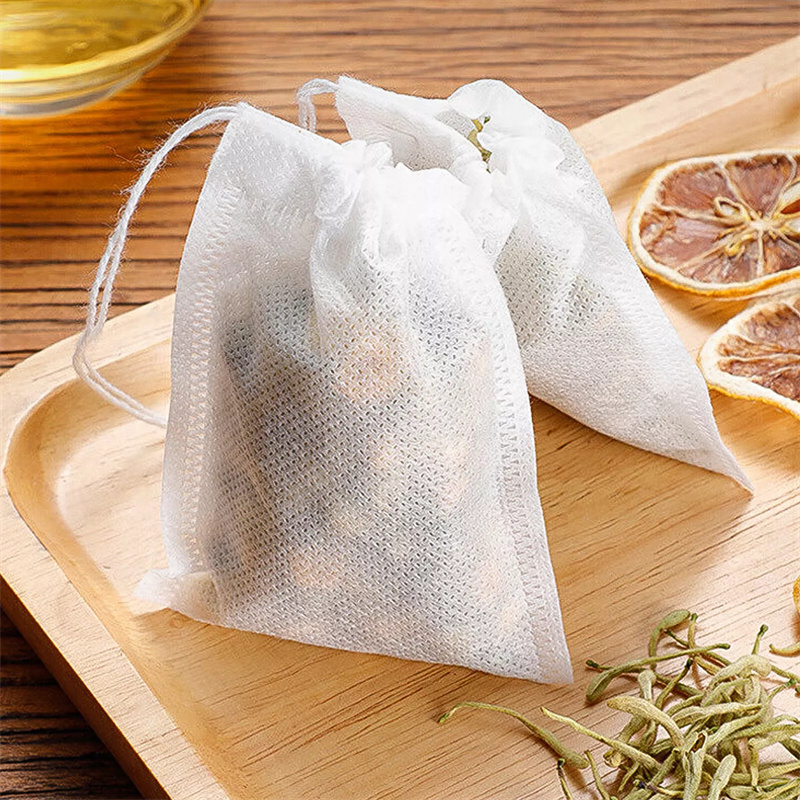 Coffee Tea Spices - 100PCS Non-woven Tea Bags Disposable Teabags