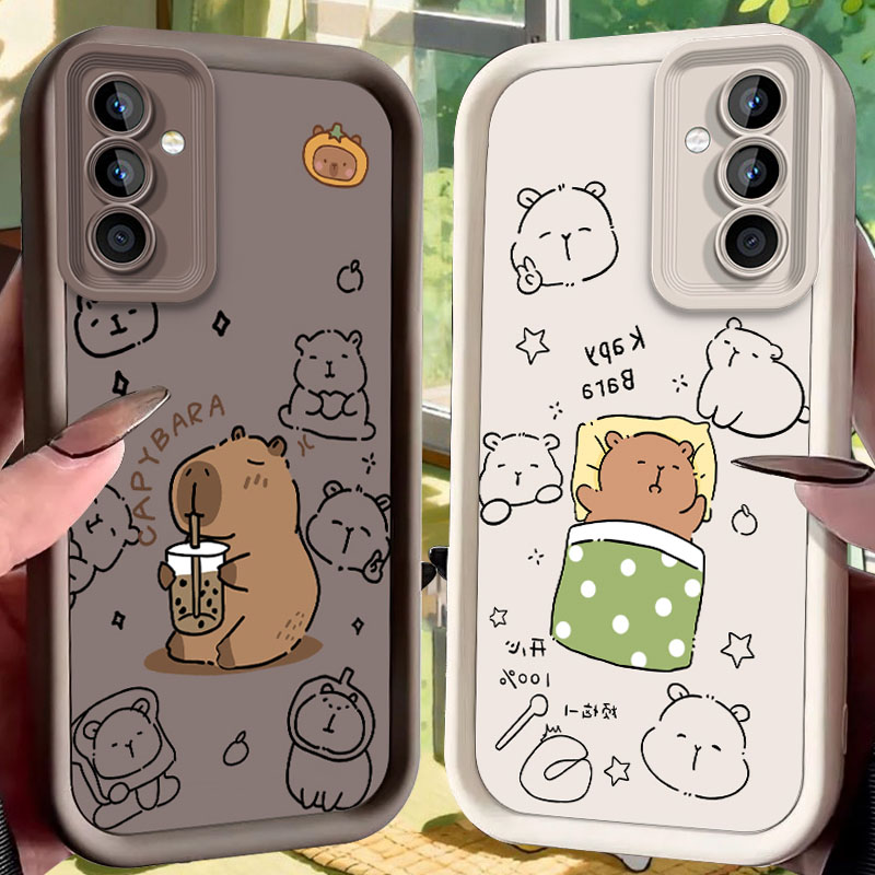 Coffee Plus Tea - Capybara Drinking Bubble Tea Case for
