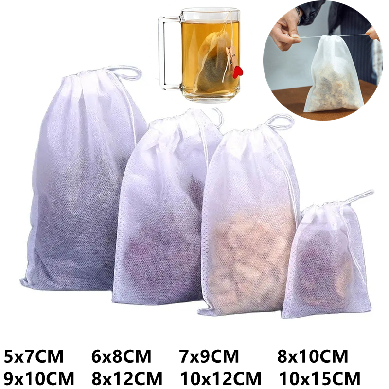 Coffee Tea Spices - Disposable Teabags Non-woven Fabric Tea Filter