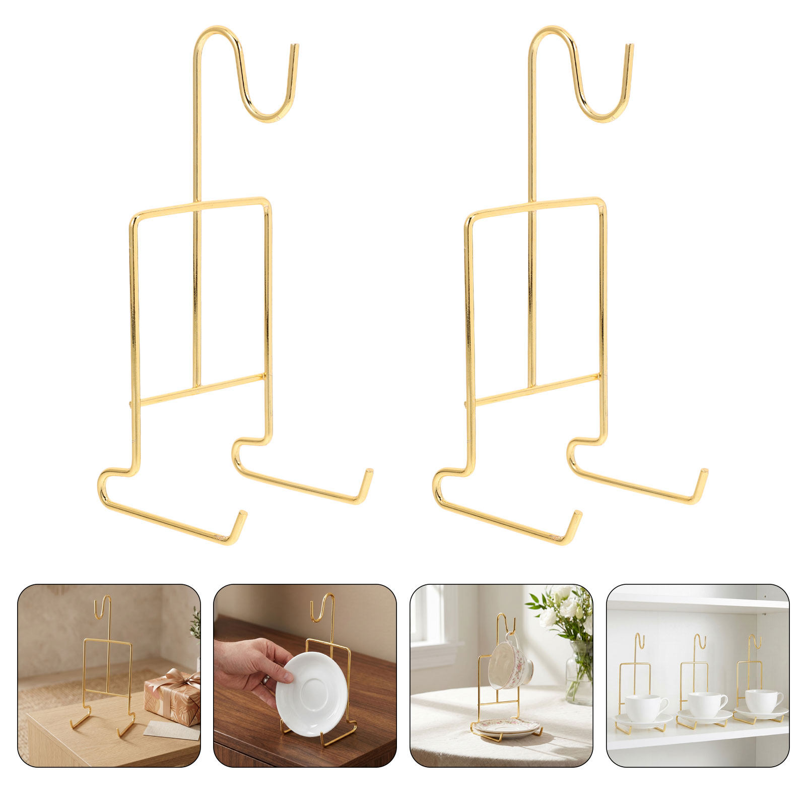 Coffee Tea Holder - 6Pcs Tea Cup Display Stand Metal
