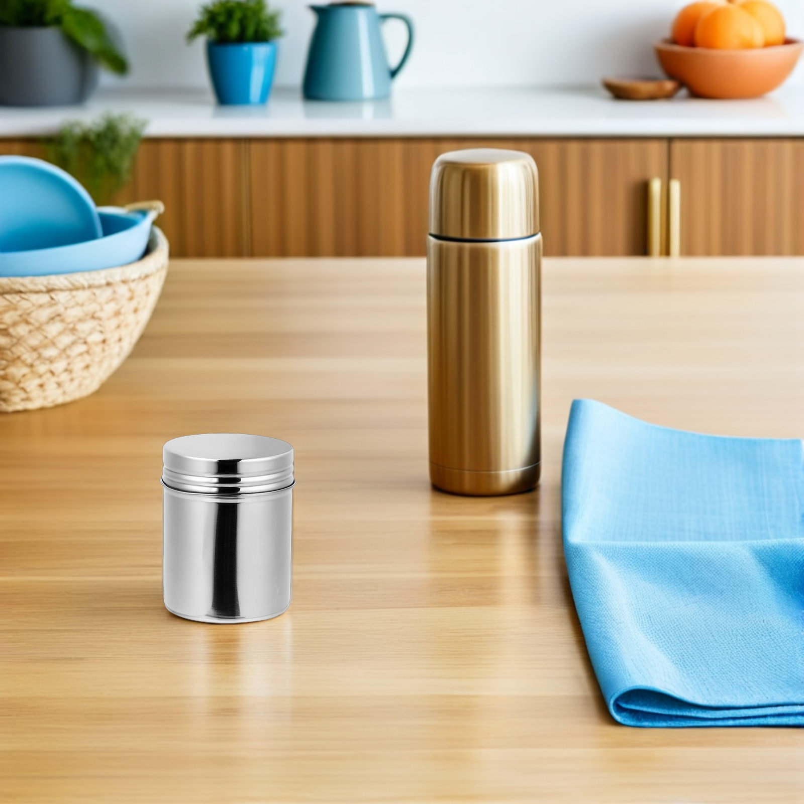 Coffee Tea Spices - 2Pcs Stainless Steel Canisters 304 Food