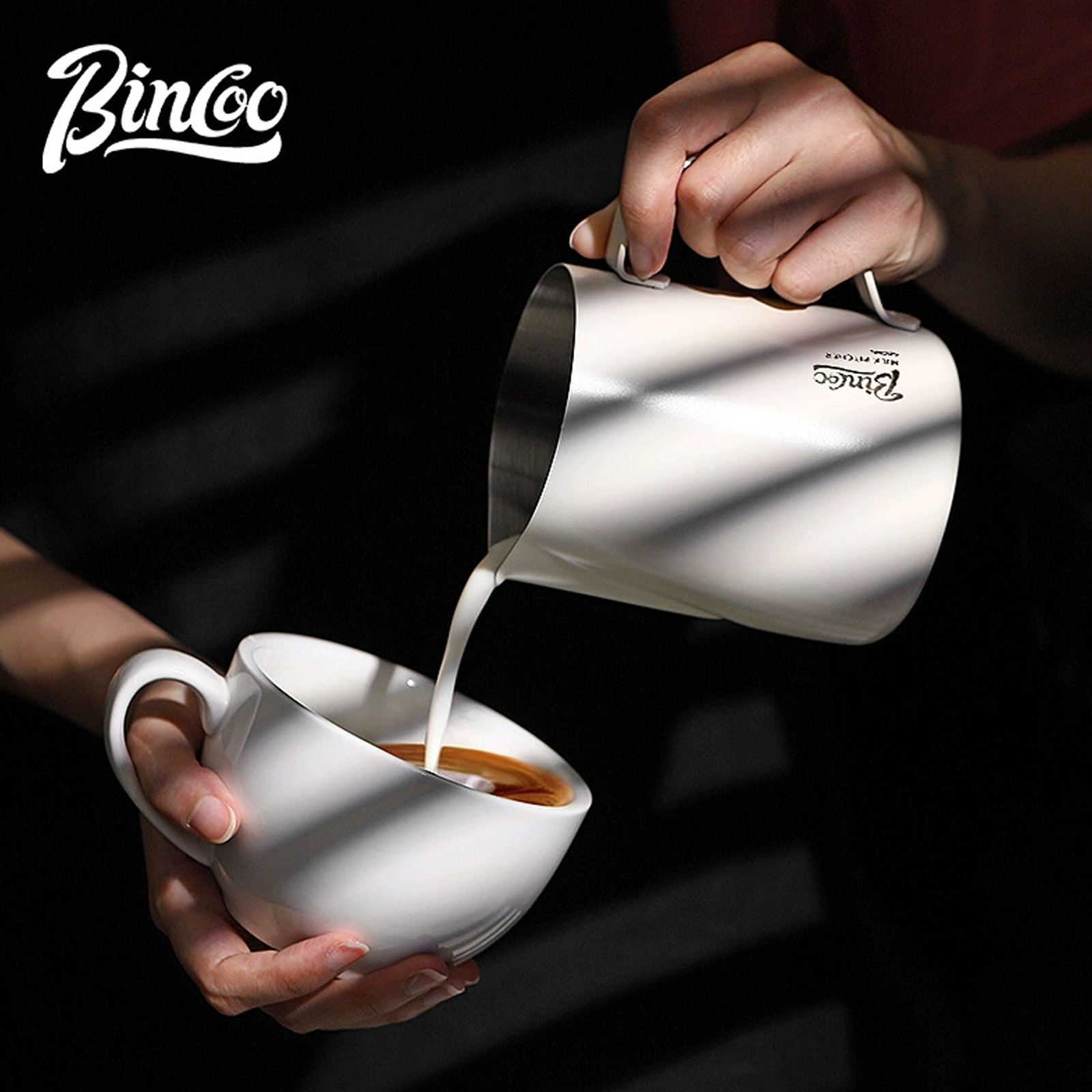 Barista Milk Jug - BINCOO 350/600ML Coffee Milk Frothing Pitcher