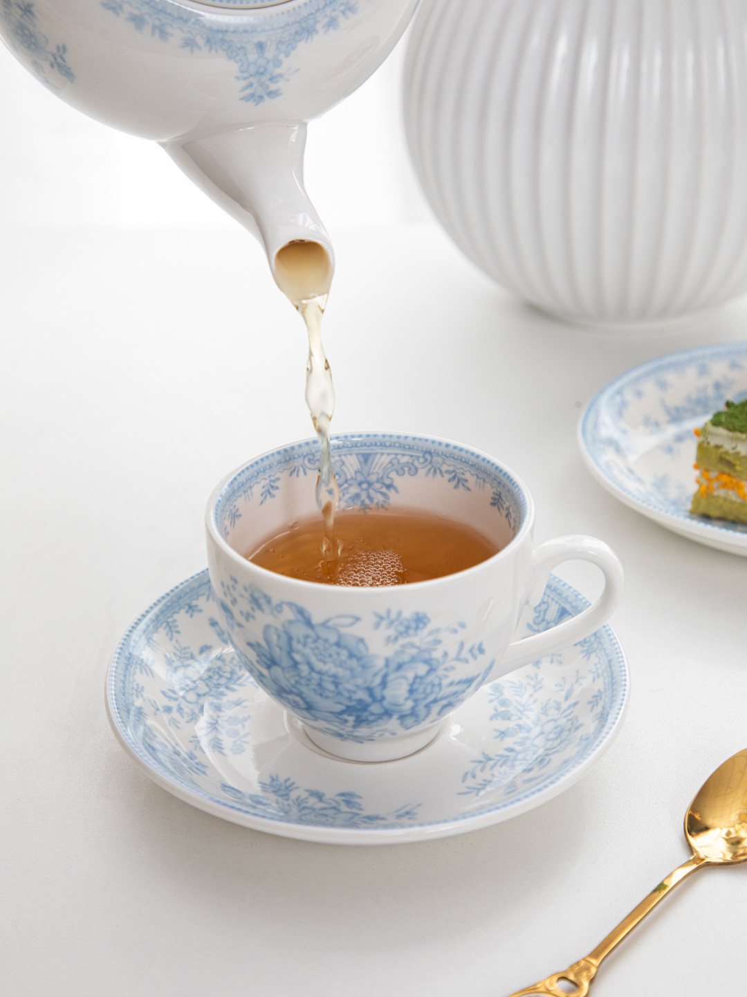 House, retro blue peony aftern - огляд і ціна Espresso Cup Saucer