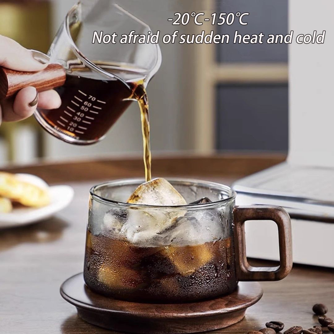 Wood Handle Coffee Mug With Sp - огляд і ціна Espresso Cup Saucer