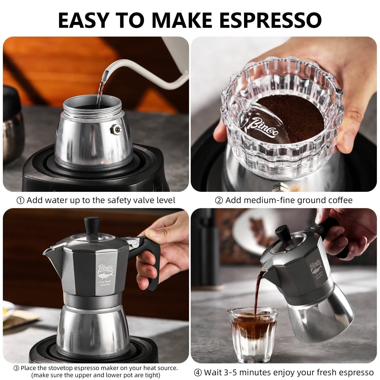 Bincoo 2 Cups Double Valve Mok - огляд і ціна Coffee Tea Espresso