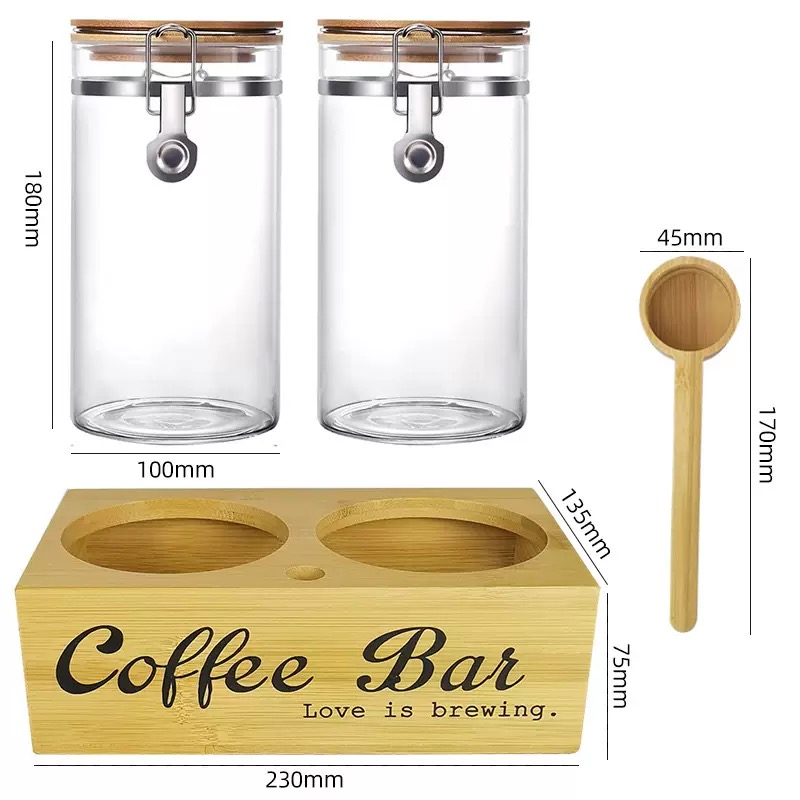 Coffee Storage Jars 2 Pack wit - огляд і ціна Coffee Tea Jars