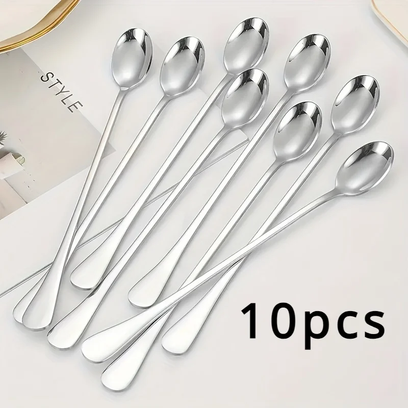 Stainless Steel 1/10pcs Long H - огляд і ціна Coffee Tea Mix