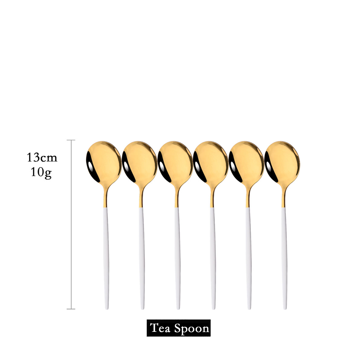 6Pcs Mirror White Gold Tea Spo - огляд і ціна Coffee Tea Mix