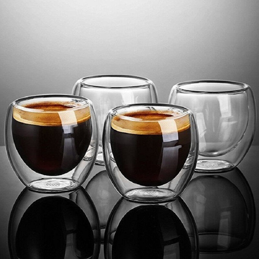 Double Walled Glass Coffee Mug - огляд і ціна Coffee Tea Mix