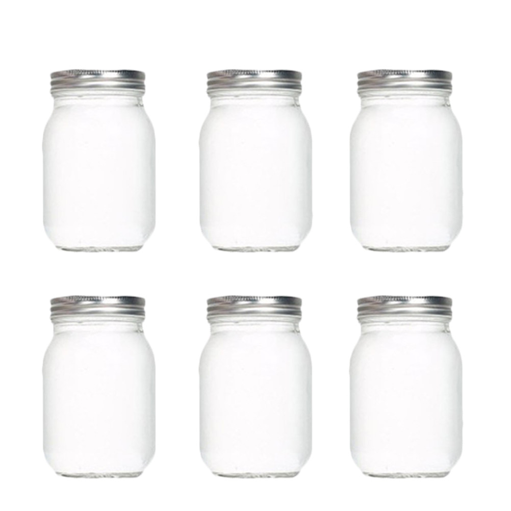 6Pcs Transparent Round Glass J - огляд і ціна Coffee Tea Jars