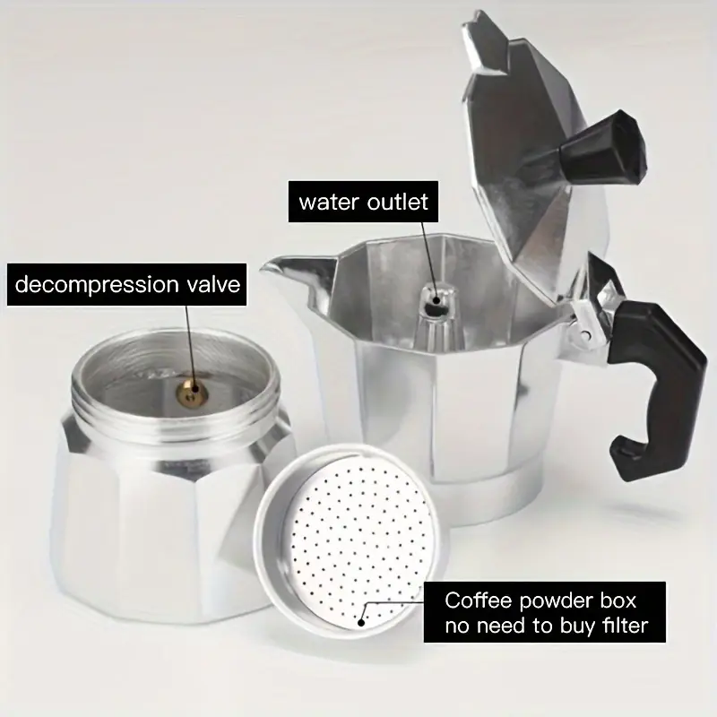 Classic Aluminum Moka Pot 50-3 - огляд і ціна Coffee Tea Chocolate
