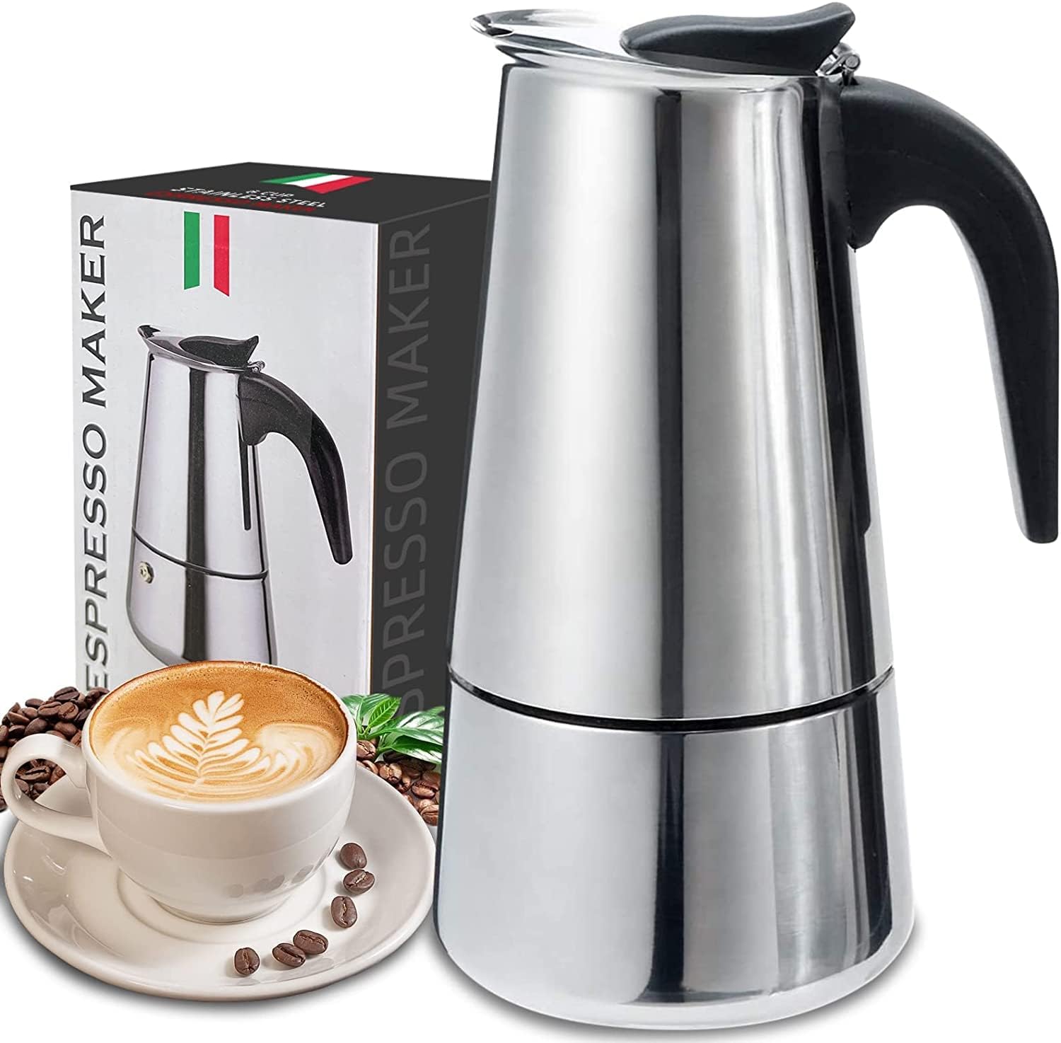 4/6/9 Cups Moka Pot Caffe Mach - огляд і ціна Coffee Tea Espresso