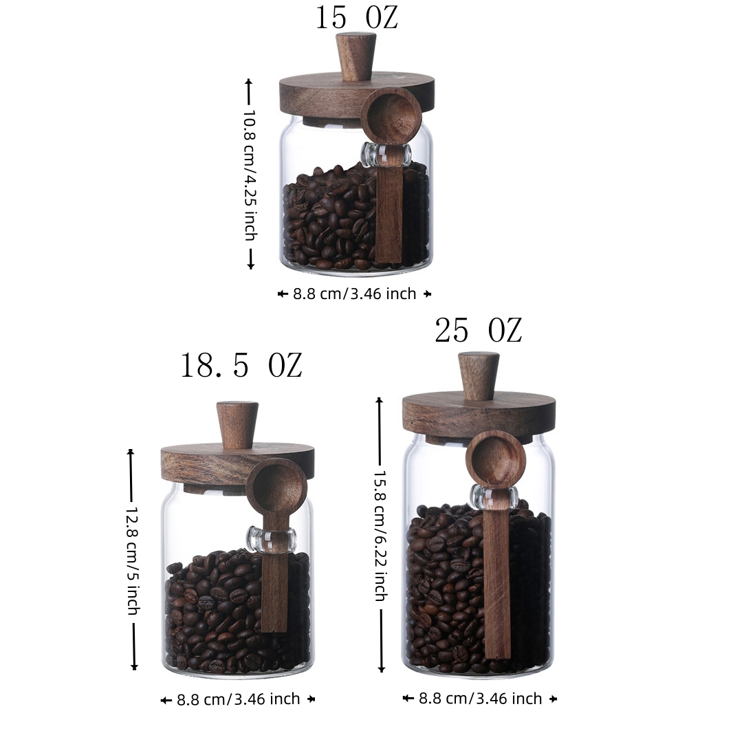 3 Pack High Borosilicate Glass - огляд і ціна Coffee Tea Jars