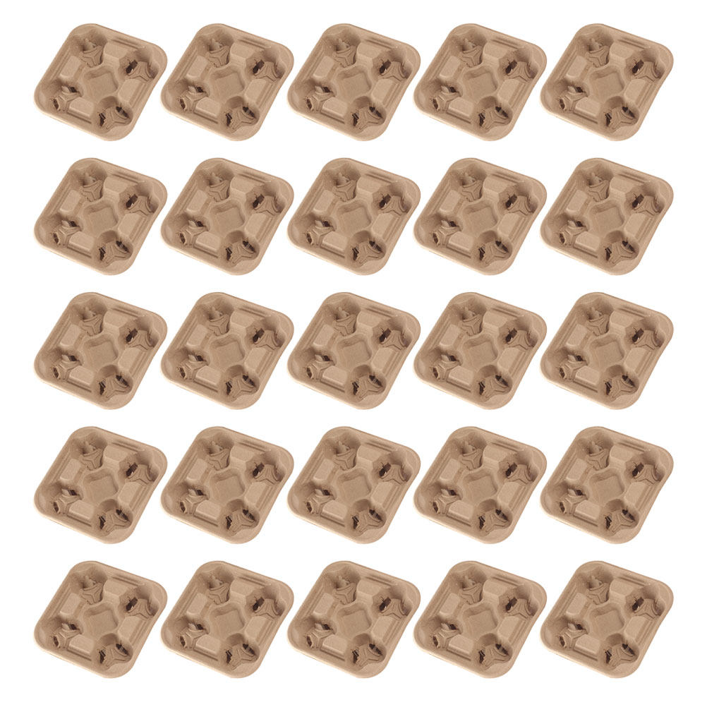 25Pcs Four Cup Paper Pulp Hold - огляд і ціна Coffee Tea Holder