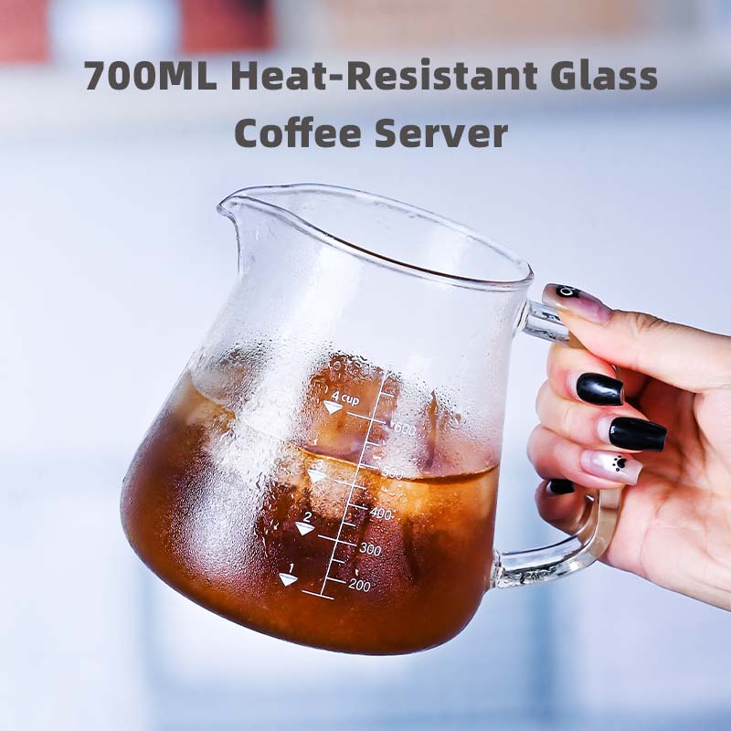 New High Borosilicate 700ml  G - огляд і ціна Coffee Tea Set