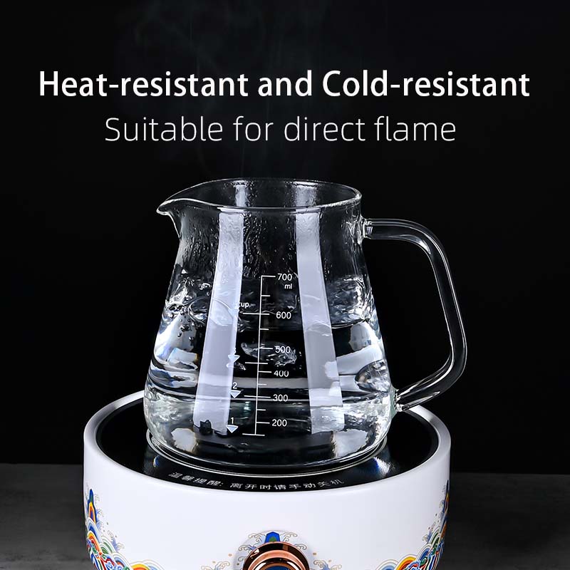 New High Borosilicate 700ml  G - огляд і ціна Coffee Tea Set