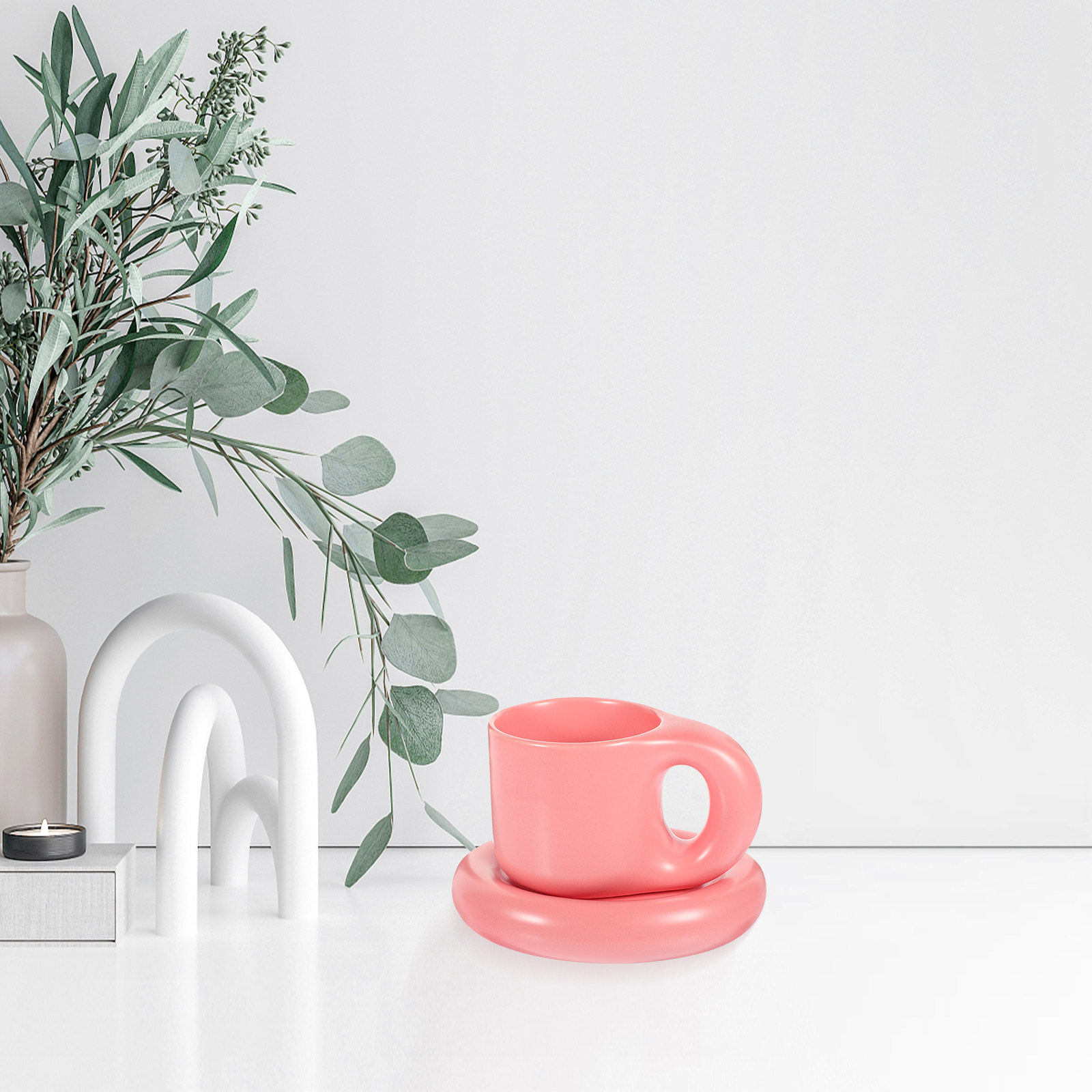 Ceramic Coffee Cup Set with Sa - огляд і ціна Coffee Tea Chocolate