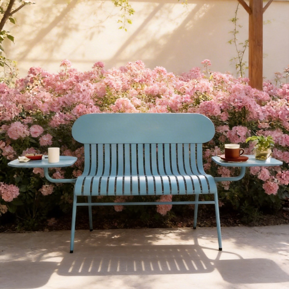 HYS Outdoor Double Chair Milk  - огляд і ціна Coffee Tea Gardens