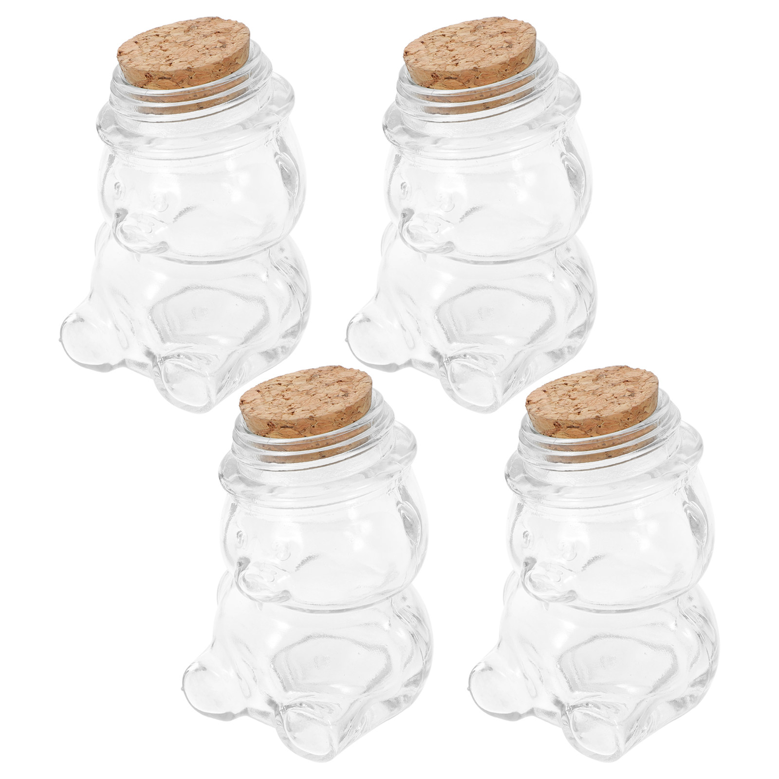 4Pcs Glass Candy Jar Set Trans - огляд і ціна Coffee Tea Jars