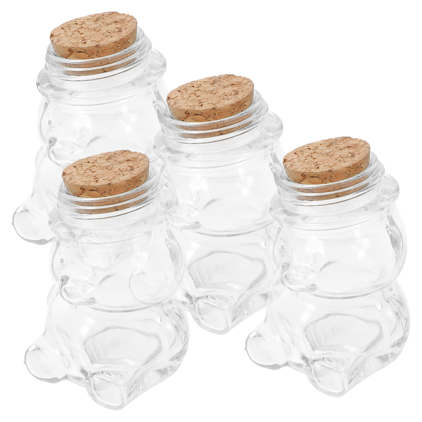 4Pcs Glass Candy Jar Set Trans - огляд і ціна Coffee Tea Jars