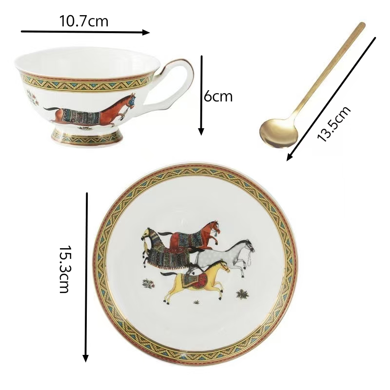 Porcelain Tea Cup and Saucer S - огляд і ціна Coffee Tea Set