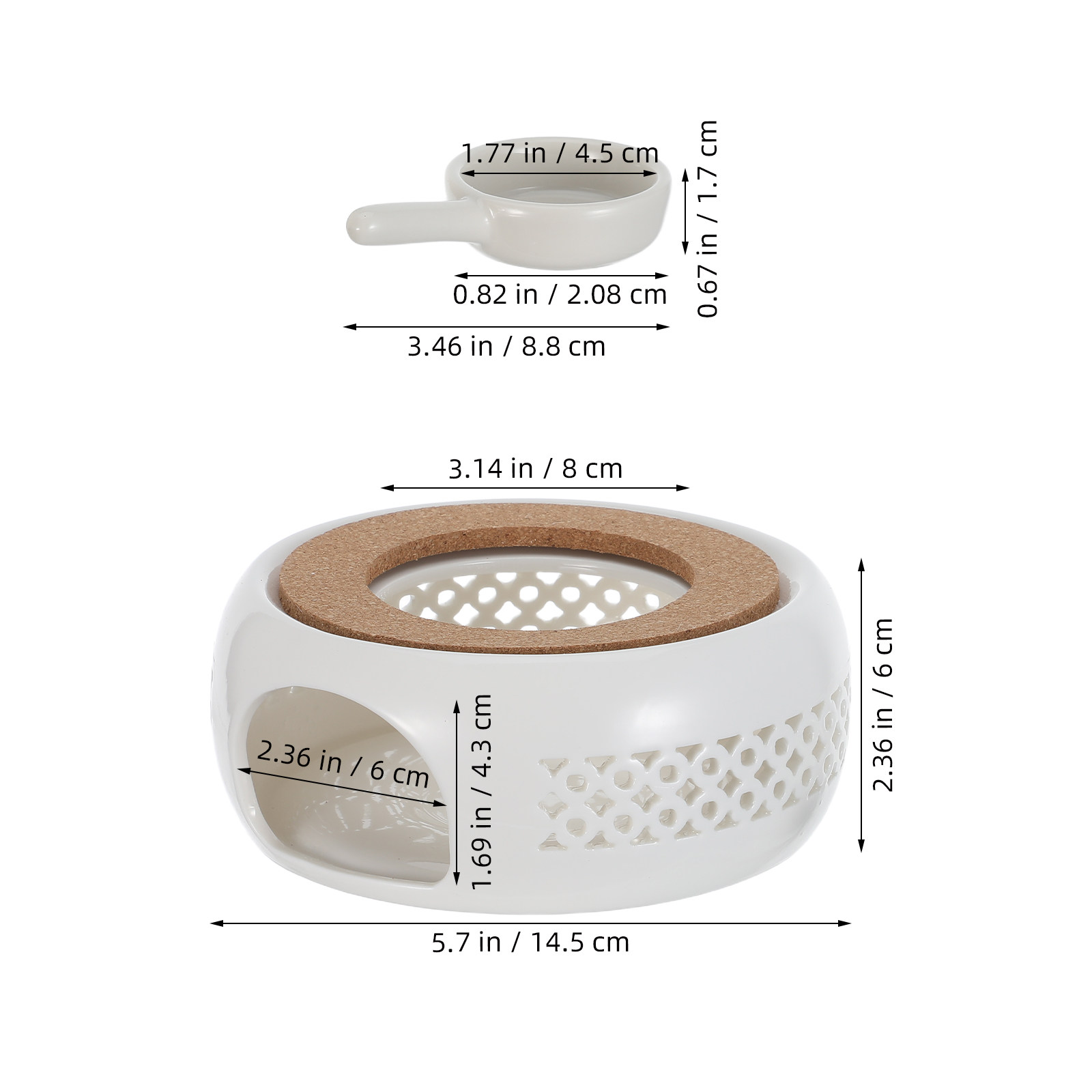 1Set Ceramic Tea Warmer Elegan - огляд і ціна Coffee Tea Holder