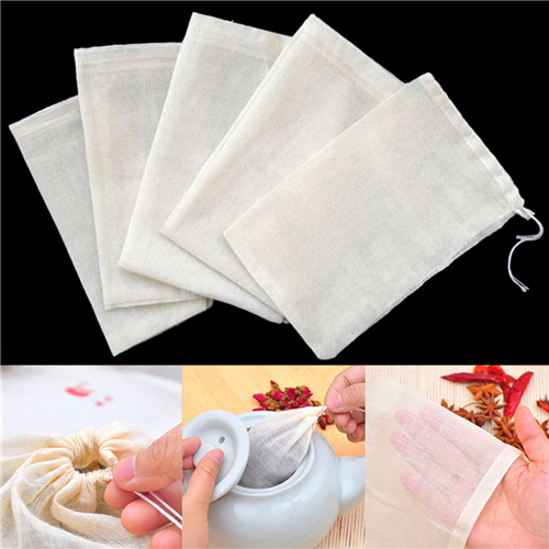1pc/10Pcs Cotton Tea Bags Musl - огляд і ціна Coffee Tea Spices