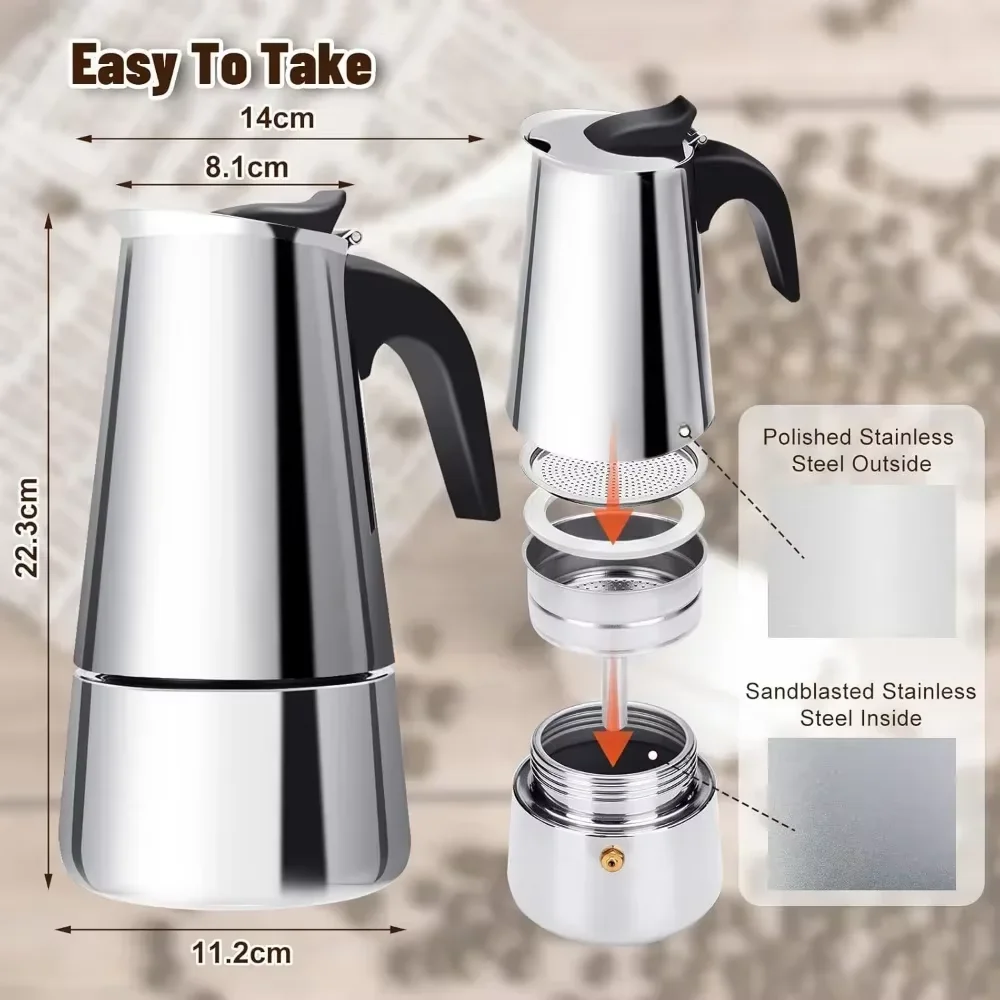 Coffee Maker Moka Pot 50ml-600 - огляд і ціна Coffee Tea Chocolate