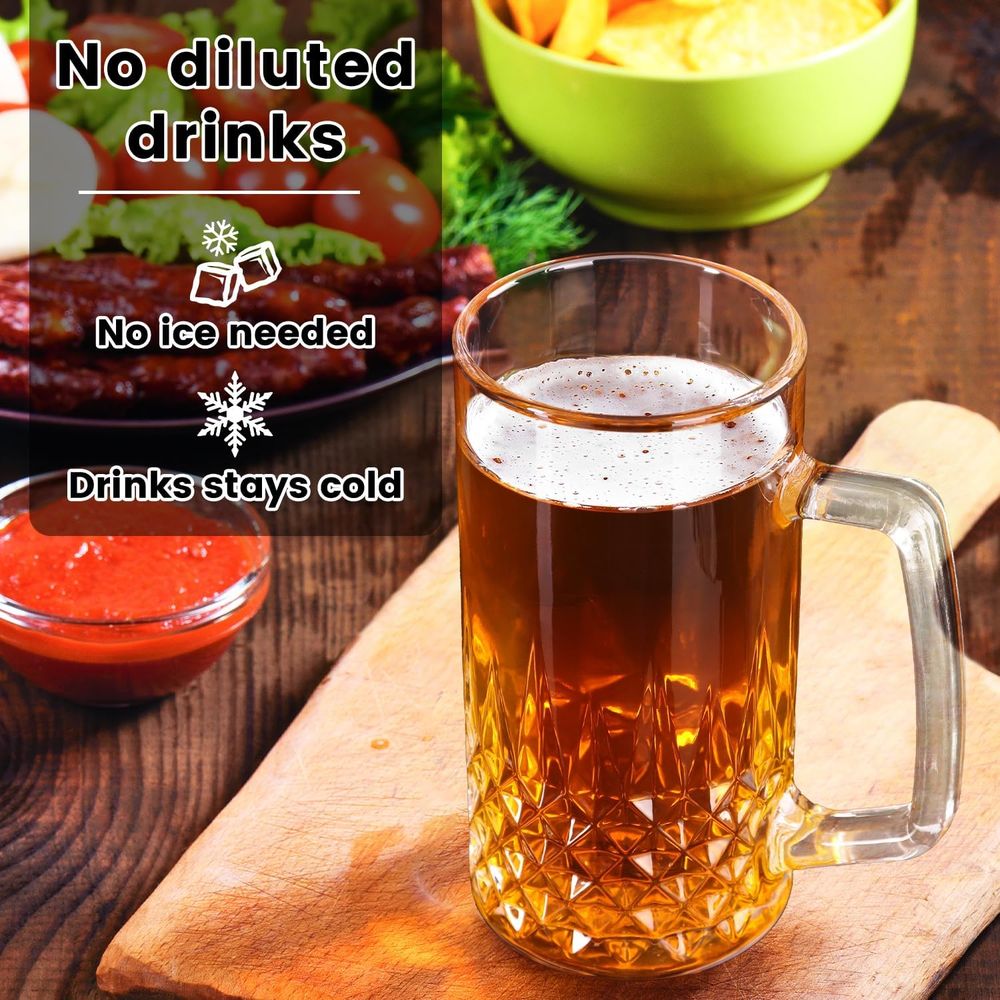 20 oz Heavy Glass Mugs Set of  - огляд і ціна Coffee Tea Or