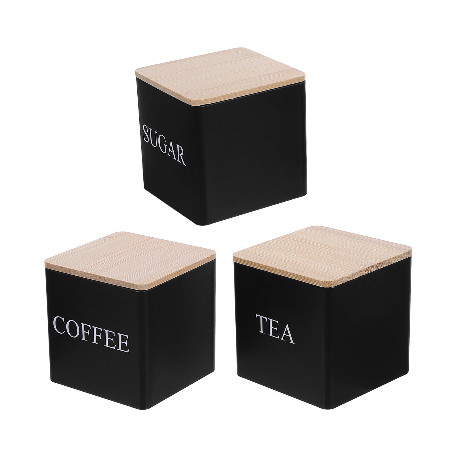 3Pcs Metal Tea Coffee Sugar Ca - огляд і ціна Coffee Tea Set